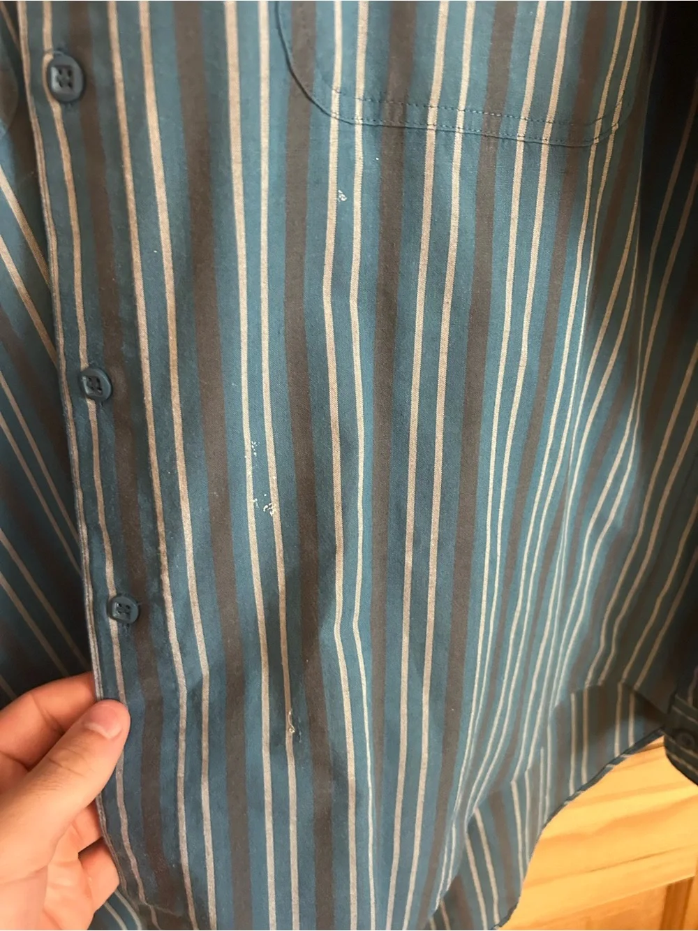 Levi’s silver label Men's Blue Striped Button-Down Shirt - Casual Long Sleeve